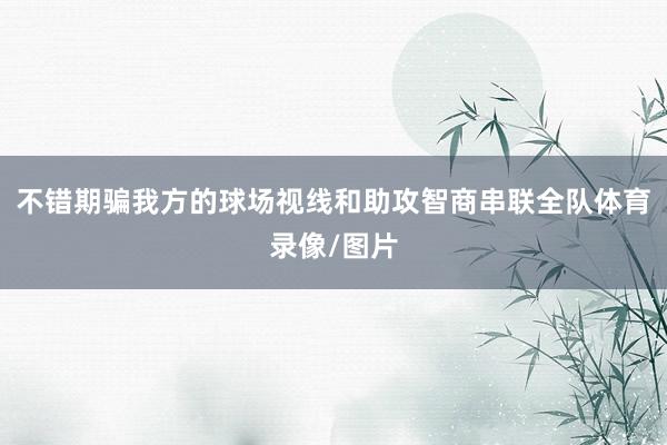 不错期骗我方的球场视线和助攻智商串联全队体育录像/图片