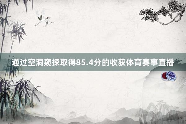 通过空洞窥探取得85.4分的收获体育赛事直播