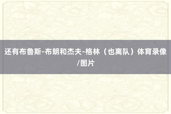 还有布鲁斯-布朗和杰夫-格林(也离队)体育录像/图片