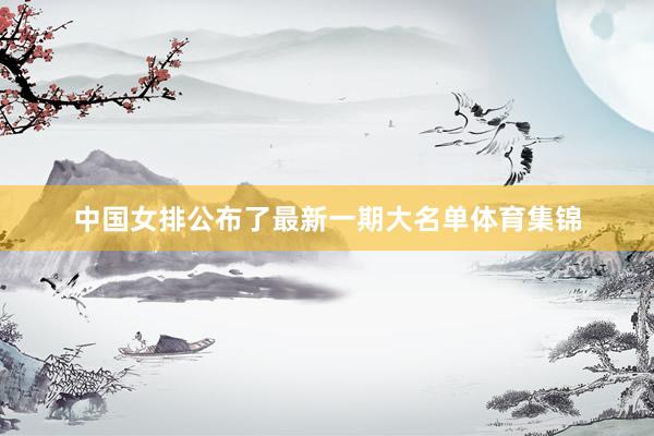 中国女排公布了最新一期大名单体育集锦