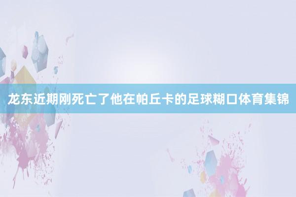 龙东近期刚死亡了他在帕丘卡的足球糊口体育集锦