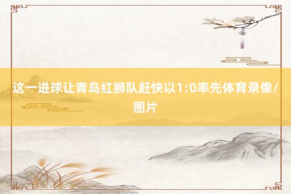 这一进球让青岛红狮队赶快以1:0率先体育录像/图片