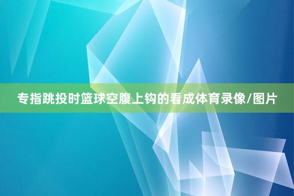 专指跳投时篮球空腹上钩的看成体育录像/图片