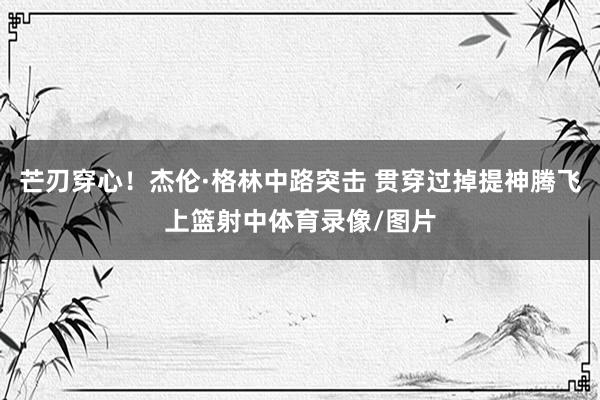 芒刃穿心！杰伦·格林中路突击 贯穿过掉提神腾飞上篮射中体育录像/图片