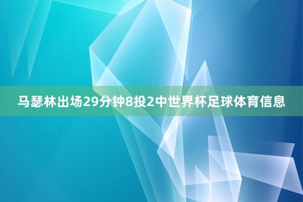 马瑟林出场29分钟8投2中世界杯足球体育信息