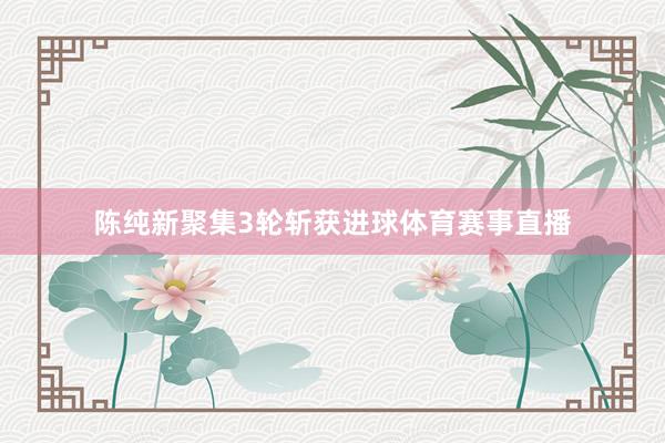 陈纯新聚集3轮斩获进球体育赛事直播