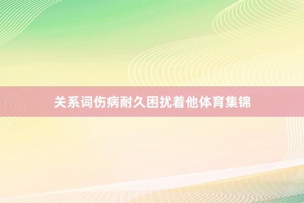 关系词伤病耐久困扰着他体育集锦