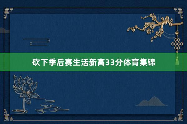 砍下季后赛生活新高33分体育集锦
